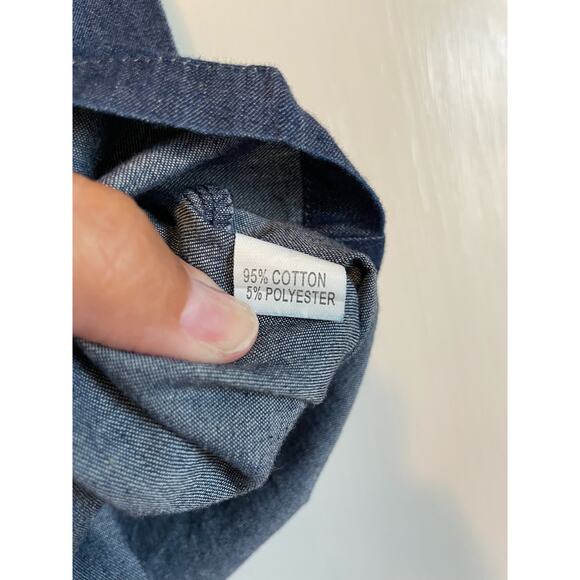 Bemidji chambray short sleeve dress blue denim collared pleated Size 1 US 12 mo - Picture 7 of 8